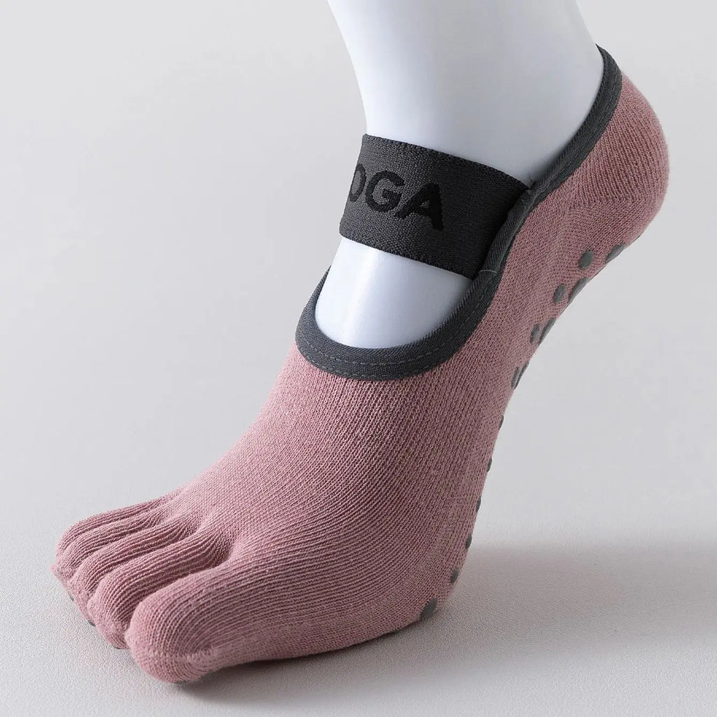 1 pair of women's five finger socks, professional anti slip yoga socks, Pilates fitness socks