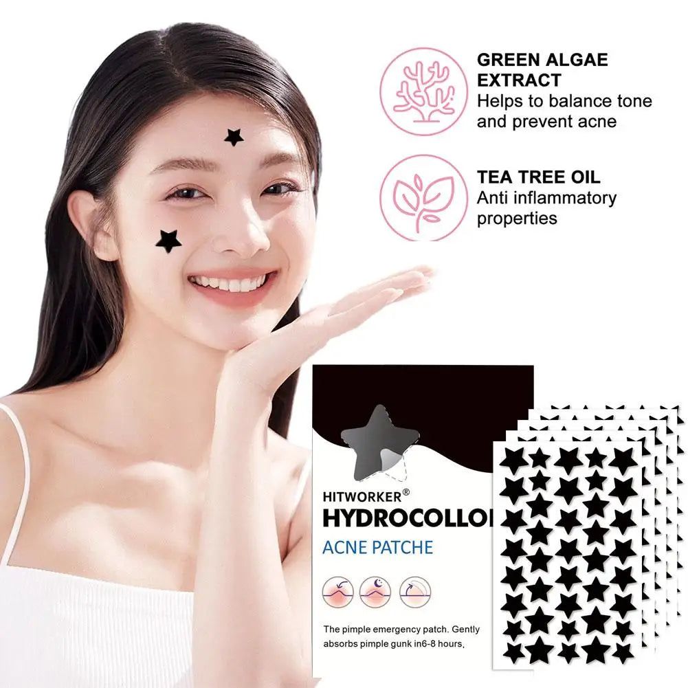 200/400pcs Black Pimple Patches Cute Star Shaped Pimple Cover Sticker For Ance Cute And Invisible Pimples Patch Beauty-health