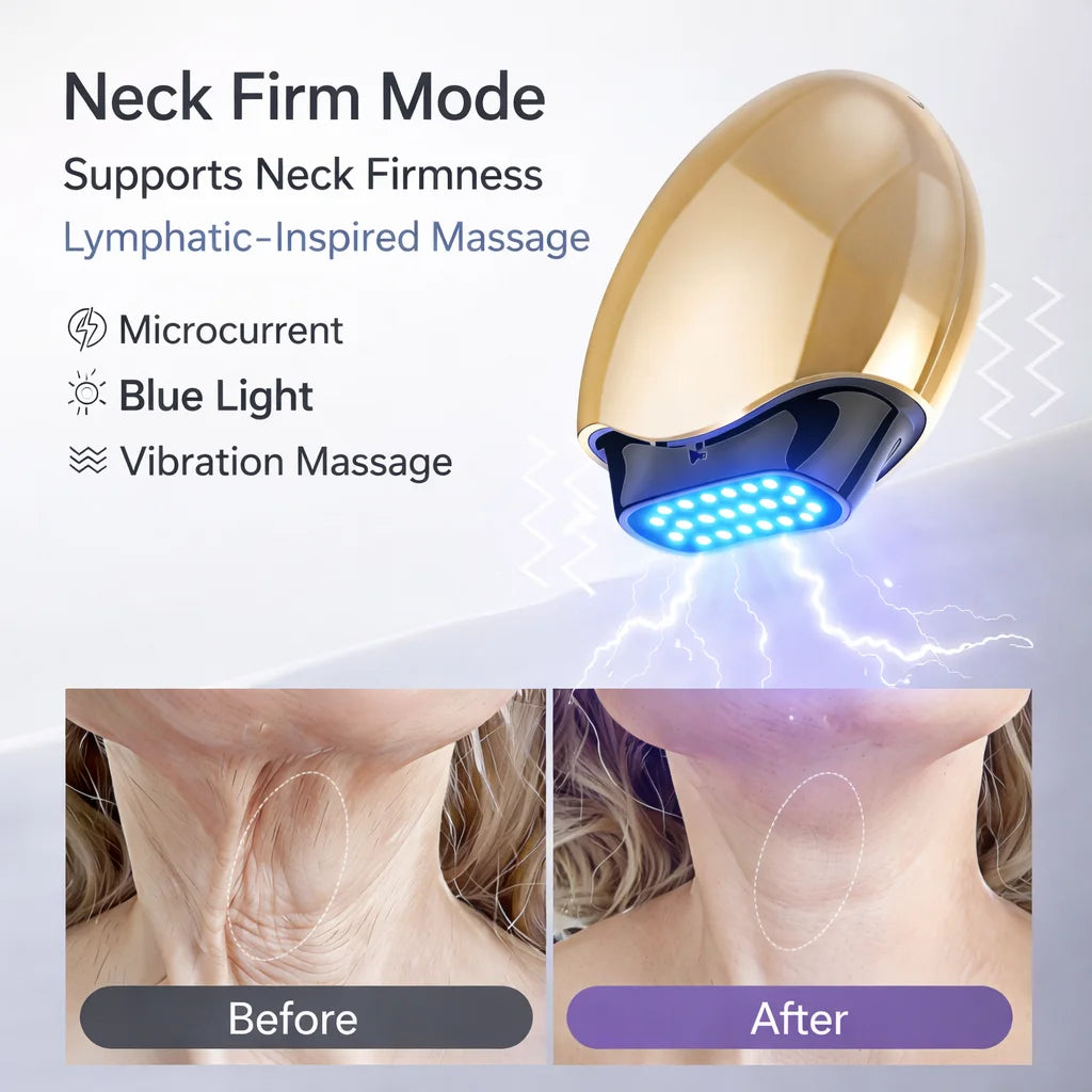 Facial Beauty Device EMS Anti-Aging Wrinkle Remover 2 Colors LED Skin Care Mini Radio Frequency Face Massager