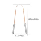 ●1PCS Copper Tongue Scraper Men Women Toothbrush Dental Oral Care Hygiene Health Care Tool Cleaner Scraper