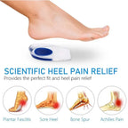 1Pair Silicone Gel Insoles for Men Women Heel Spurs Pain Relief Treatment Feet Pads Shock Absorption Massager Spa Foot Care Tool