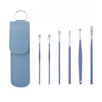 6Pcs Earwax Removal Tool Set – Stainless Steel Spiral Earpick & Ear Curette Cleaner Kit