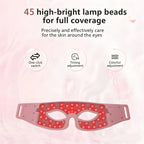 Eye Mask Massager Eye Bags Remover Firming Red Light Therapy Device Silicone with 7color LED Rechargeable Relieves Eye Fatigue