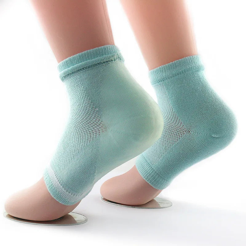 Colorful Silicone Moisturizing Gel Heel Socks Cracked Foot Skin Care Protectors Kit Set Professional Nursing Foot Health Care