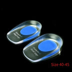 1Pair Silicone Gel Insoles for Men Women Heel Spurs Pain Relief Treatment Feet Pads Shock Absorption Massager Spa Foot Care Tool