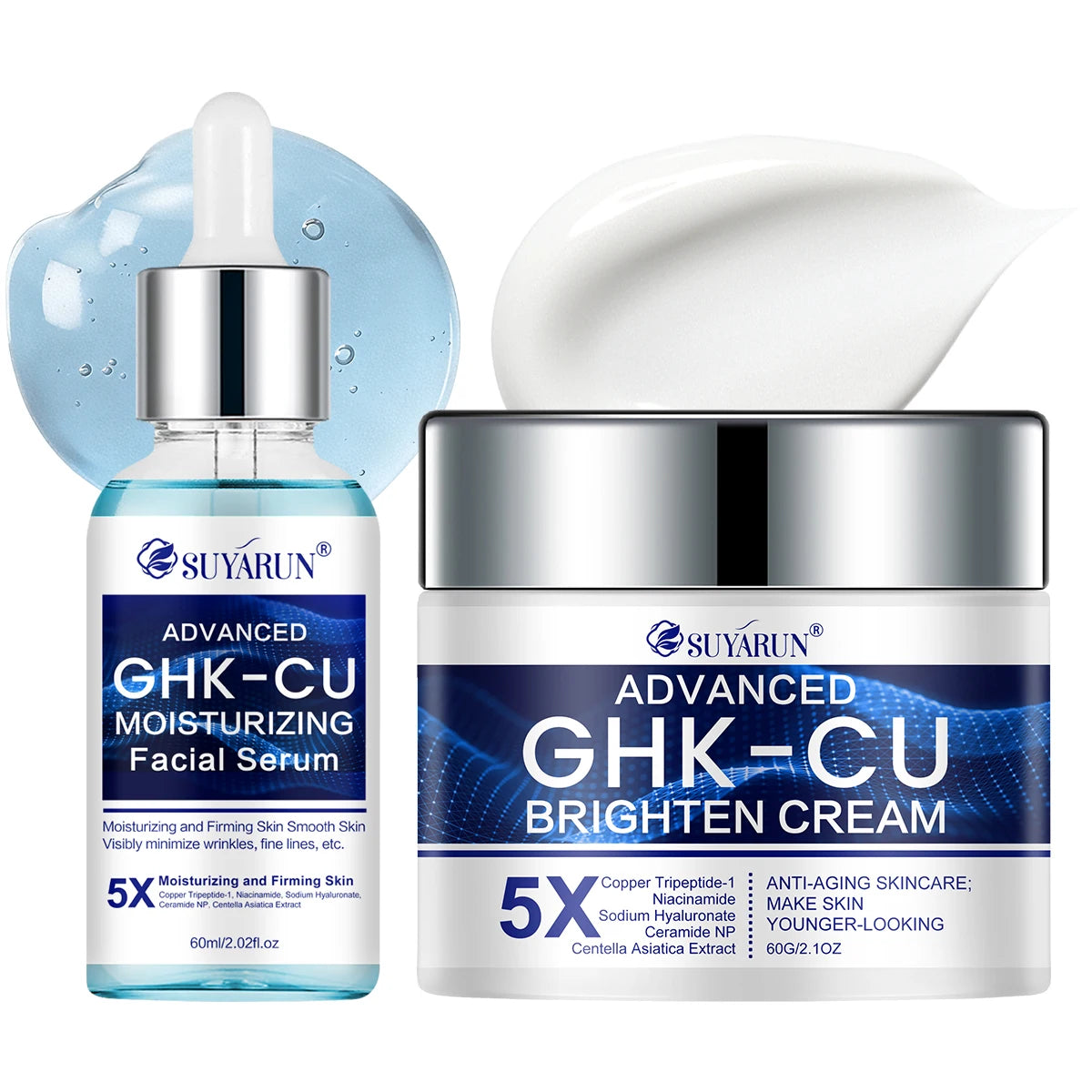 Cream & Serum - Anti-aging facial moisturizer, firming and moisturizing for all skin types, suitable for women.