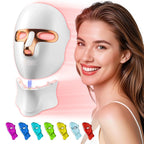 Red Light Therapy Mask for Face & Neck, LED Face Light Therapy,USB C Rechargeable,Infrared Mask for Home Working Travel Yoga