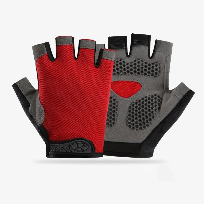 1 Pair Fingerless Gym Gloves For Men Women Breathable Anti Slip Training Gloves For Cycling Bicycle And Bodybuilding