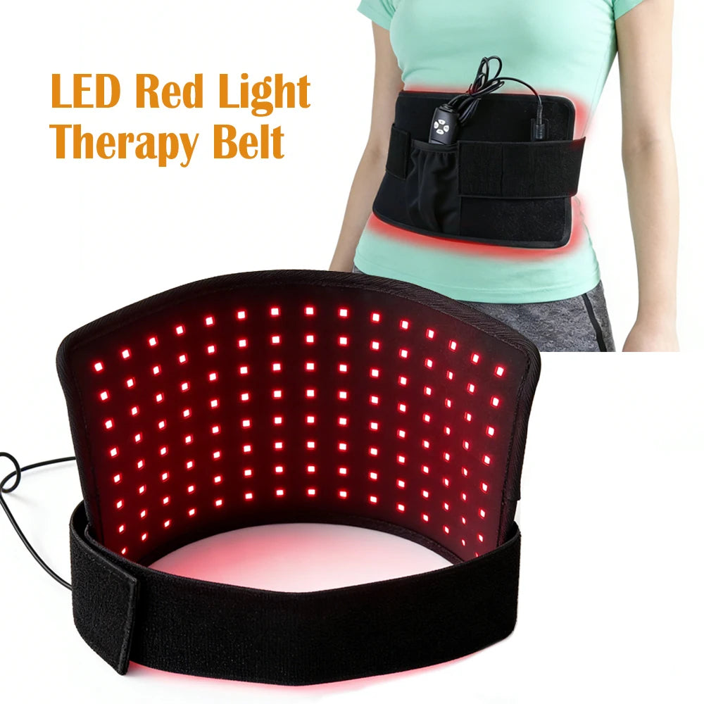 Upgrade 660nm 850nm LED Red Light Therapy Belt 120 LED Red Light Infrared Beauty Health Waist Back Knee Hand Body Heat Pad