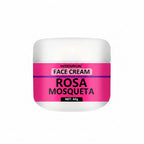 HISENRAIN Rosa Mosqueta plant essence bottle and face cream jar on a white background