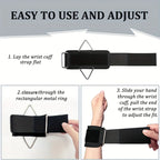 Adjustable Neoprene Wrist Cuffs For Cable Machines One Size Fits All Fitness Wrist Straps For Men And Women