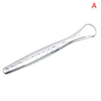 2Pcs Tongue Scraper Stainless Steel Tongue Cleaner Oral Care Hygiene Scraper Dental Oral Care Hygiene Health Care Tool