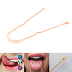 ●1PCS Copper Tongue Scraper Men Women Toothbrush Dental Oral Care Hygiene Health Care Tool Cleaner Scraper