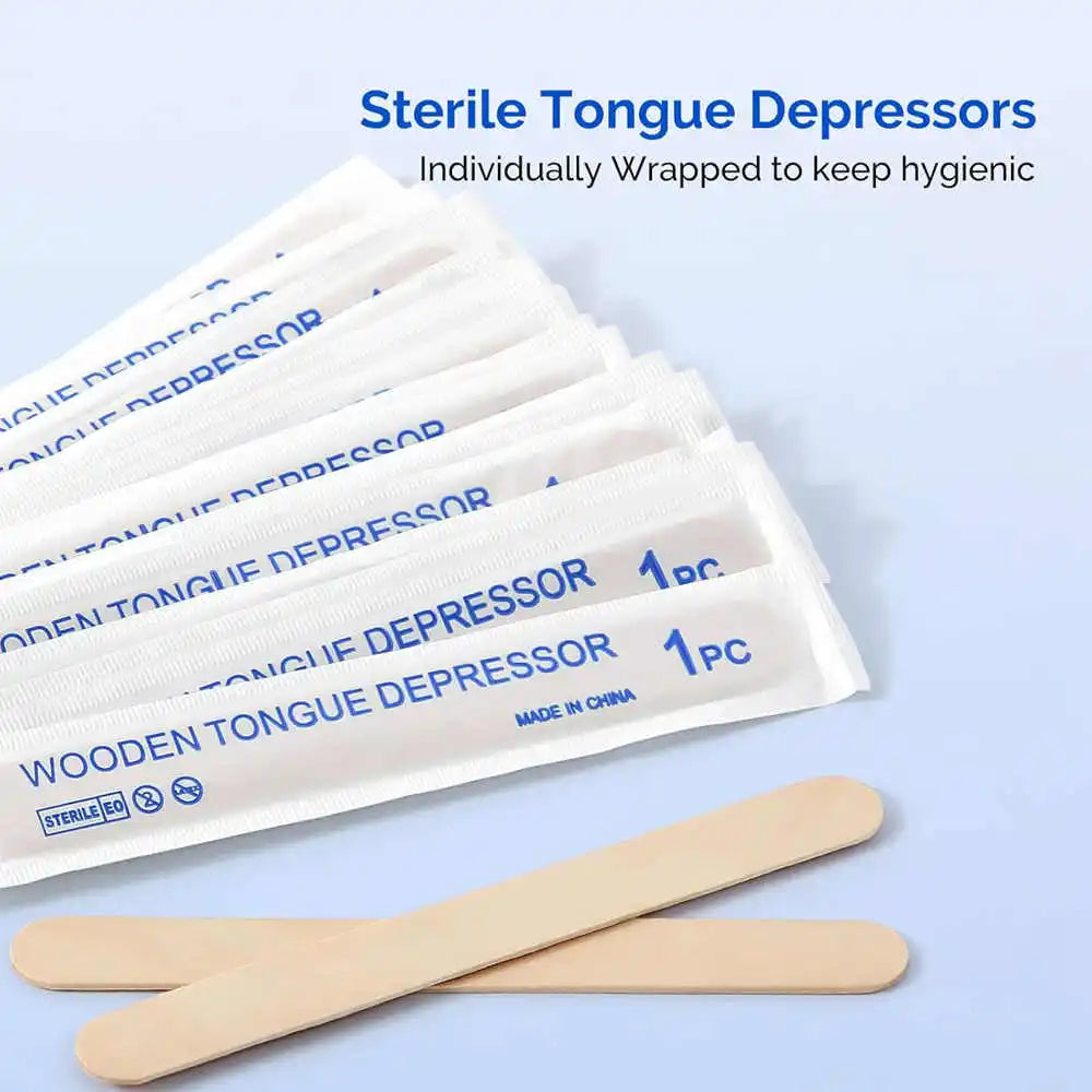 Disposable Wooden Tongue Depressor Individually Packaged Woman  Body Hair Removal Sticks Beauty Health Sterilize Tool Supply