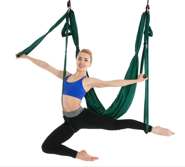 Anti Gravity Yoga Hammock Nylon Fabric Aerial Yoga Suspension For Ceiling Mount And Twist Free Rotation - Muliva