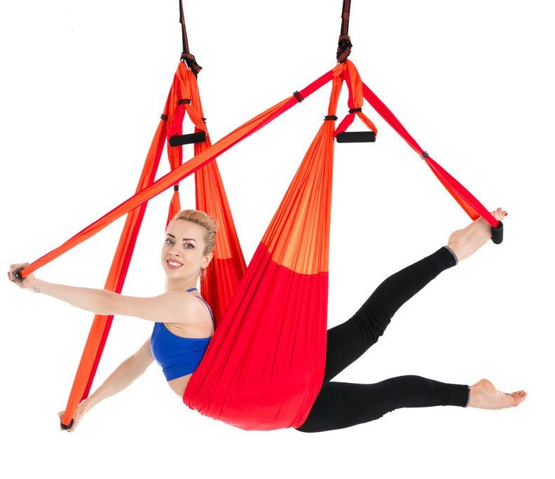 Anti Gravity Yoga Hammock Nylon Fabric Aerial Yoga Suspension For Ceiling Mount And Twist Free Rotation - Muliva