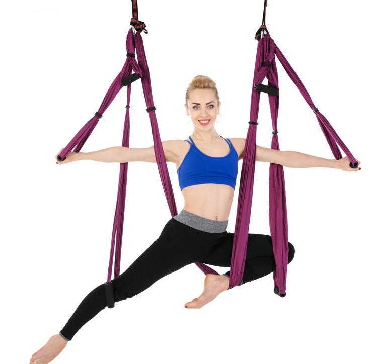Anti Gravity Yoga Hammock Nylon Fabric Aerial Yoga Suspension For Ceiling Mount And Twist Free Rotation - Muliva
