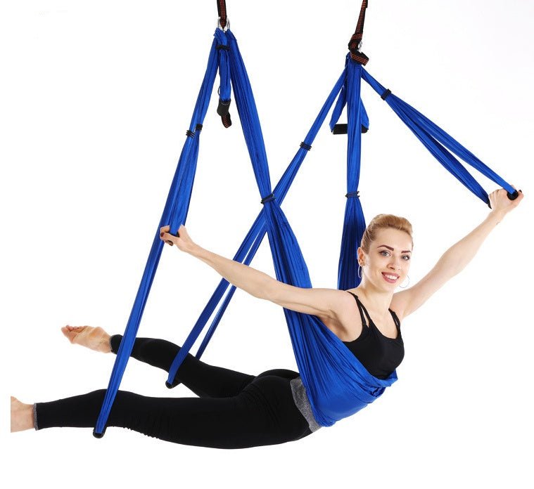Anti Gravity Yoga Hammock Nylon Fabric Aerial Yoga Suspension For Ceiling Mount And Twist Free Rotation - Muliva