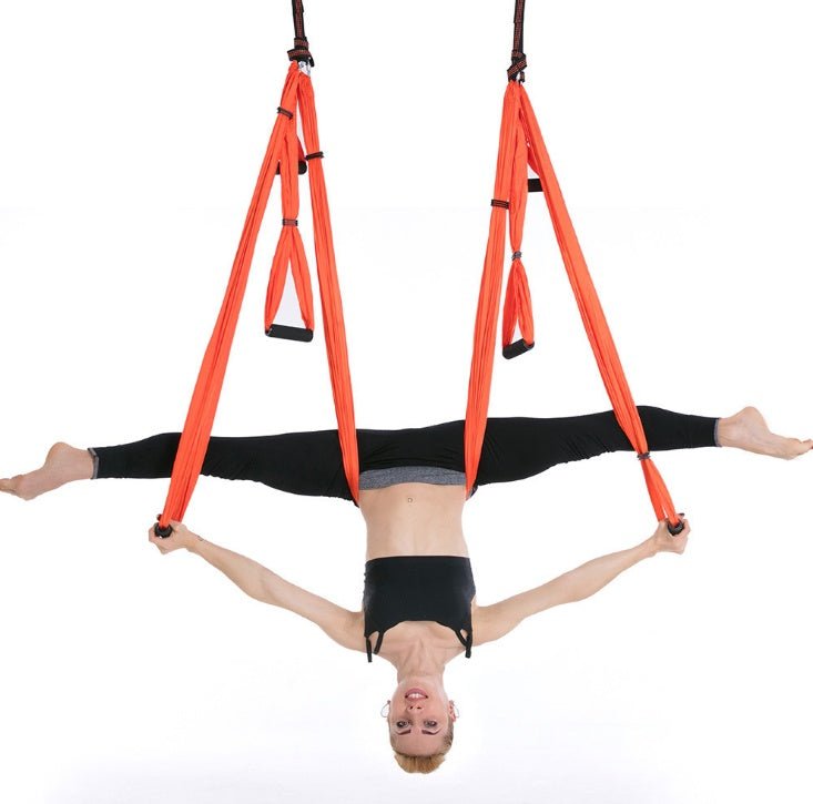 Anti Gravity Yoga Hammock Nylon Fabric Aerial Yoga Suspension For Ceiling Mount And Twist Free Rotation - Muliva