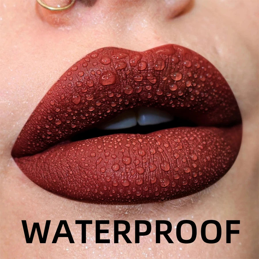 19 Colors Matte Velvet Liquid Lipstick – Waterproof Long-Lasting Lip Tint & Glaze