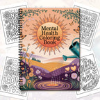 1PC 30-Page Emotional Balance Coloring Book, Beautiful Flower Patterns, Inspirational Lines,Mental Health Tool for Adults, Teens