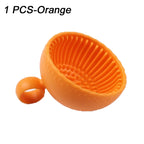 Makeup Brush Cleaner Soft Silicone Makeup Brush Bowl Folding Powder Puff Eyeshadow Brush Cleaning Pad Beauty Tools