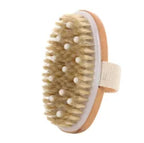 2 In 1 Dry Skin Body Brush Natural Bristle Dead Skin Remover Anti Cellulite Exfoliates Blood Circulation Health Massage Tools