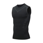 Mens Compression Tank Top Gym Shirt Sleeveless Quick Dry Sportswear Fitness Bodybuilding Vest Muscle Workout