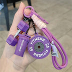 Fitness Keychain Barbell Keychain Silicone Weight Plate Gift For Gym Lovers Weightlifting Enthusiasts