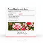 Bioaqua Rose Hyaluronic Acid eye mask packaging on a white background