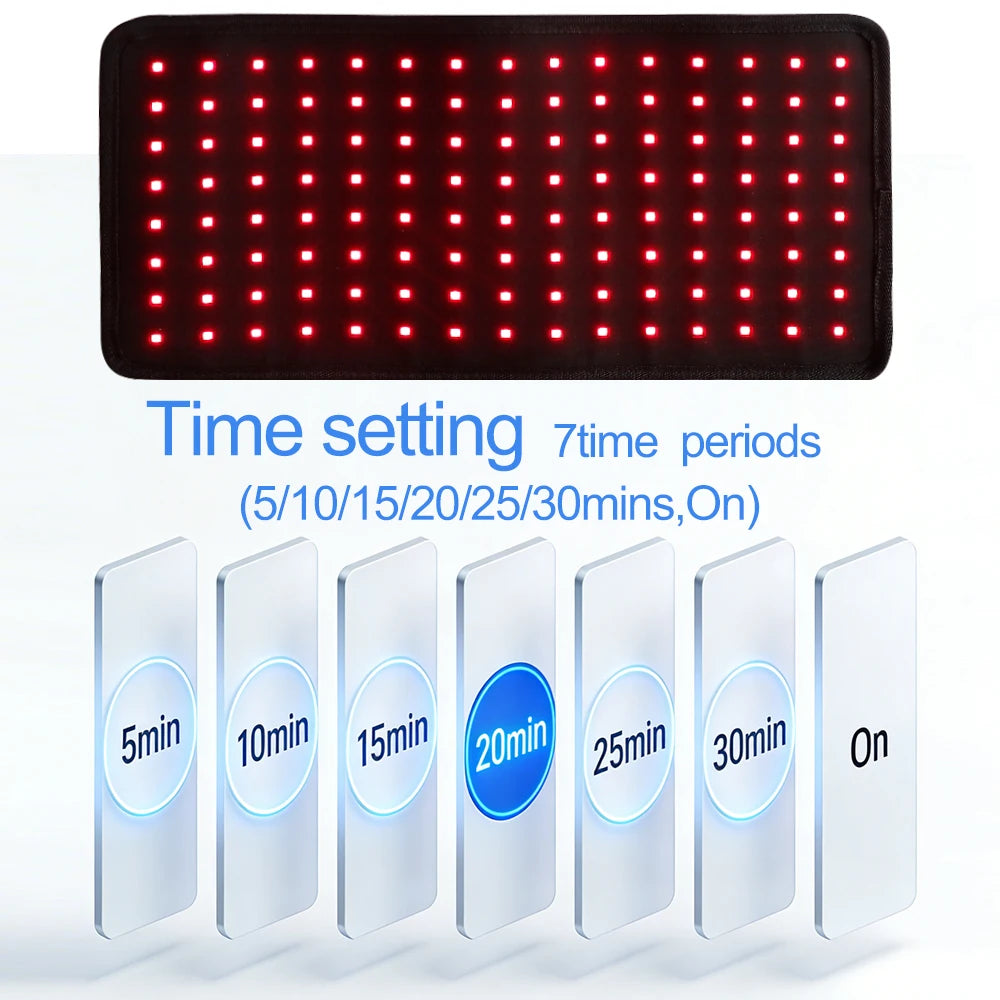 Upgrade 660nm 850nm LED Red Light Therapy Belt 120 LED Red Light Infrared Beauty Health Waist Back Knee Hand Body Heat Pad