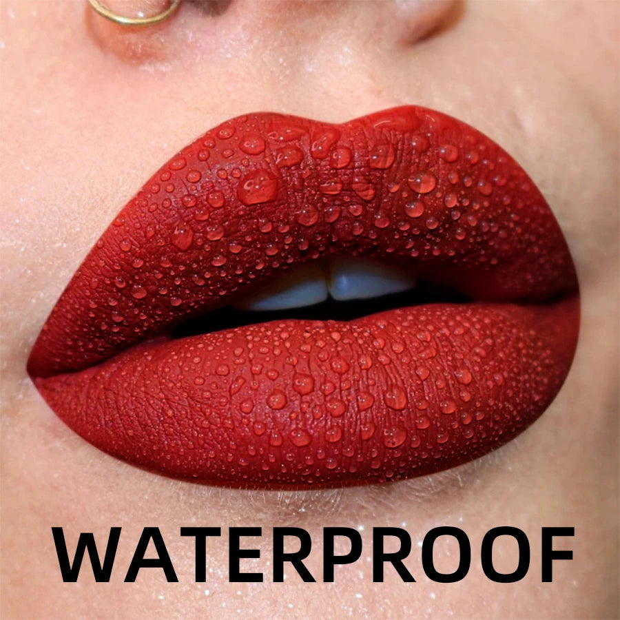 19 Colors Matte Velvet Liquid Lipstick – Waterproof Long-Lasting Lip Tint & Glaze