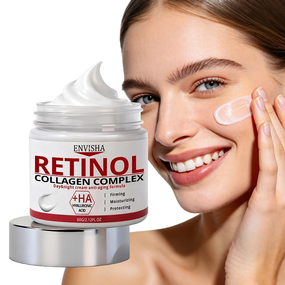 ENVISHA Face Skin Care Retinol Collagen Complex Cream Deeply Moisturizes Firming Nourishes Rejuvenating Smoothing Beauty Health