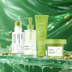 Skincare Products BEPLAIN Mung Bean Pore Serum,Deep Cleansing Foam,facial Pore Remover Clay Mask and Makeup Remover Oil