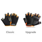 QzeUpwardSpirit Cycling Gloves Fingerless Half Finger Breathable Anti Slip Polyester For Men Women Summer Fishing Bike