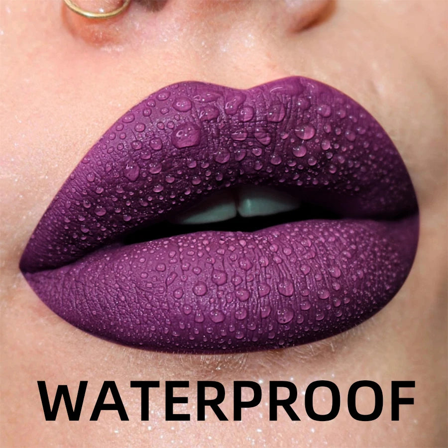 19 Colors Matte Velvet Liquid Lipstick – Waterproof Long-Lasting Lip Tint & Glaze
