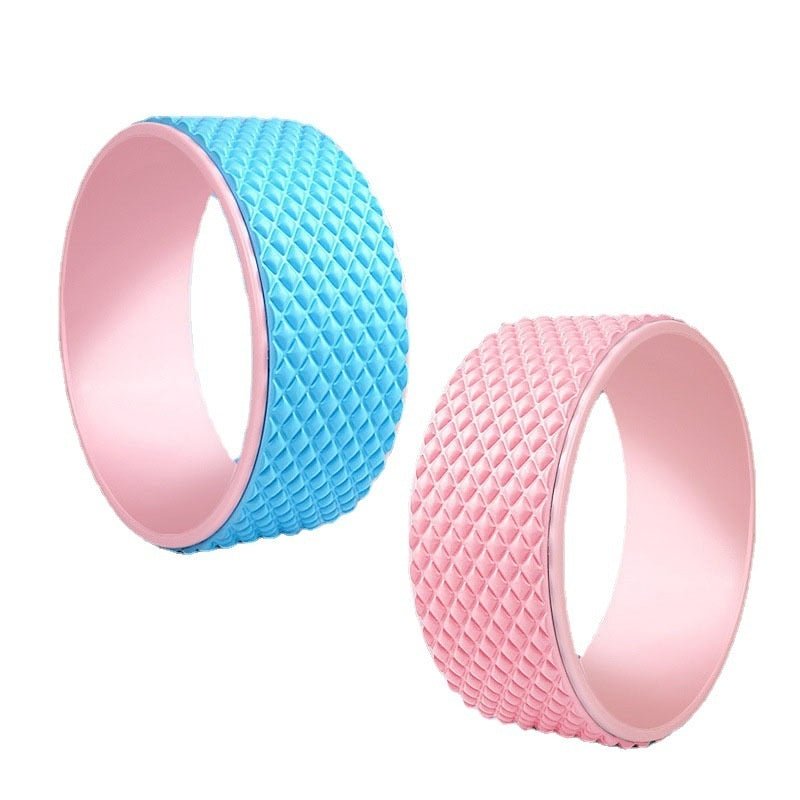 Back Bending Yoga Device Pink Purple Blue EVA Outer Ring ABS Inner Ring 31.5 By 12.2 Cm - Muliva