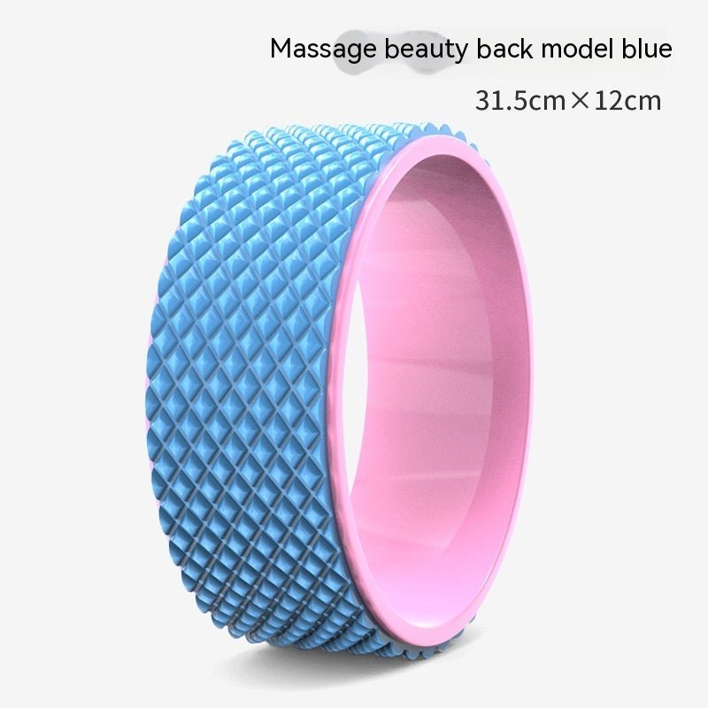 Back Bending Yoga Device Pink Purple Blue EVA Outer Ring ABS Inner Ring 31.5 By 12.2 Cm - Muliva