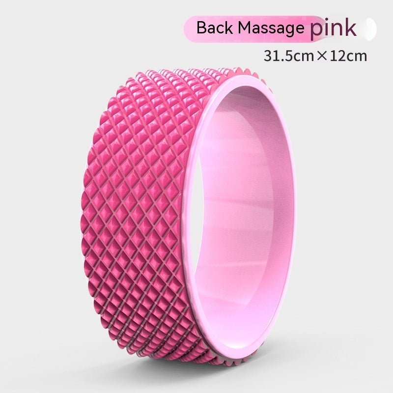 Back Bending Yoga Device Pink Purple Blue EVA Outer Ring ABS Inner Ring 31.5 By 12.2 Cm - Muliva