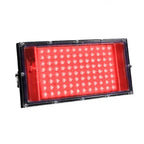Rectangular red light panel with dimensions labeled on a white background