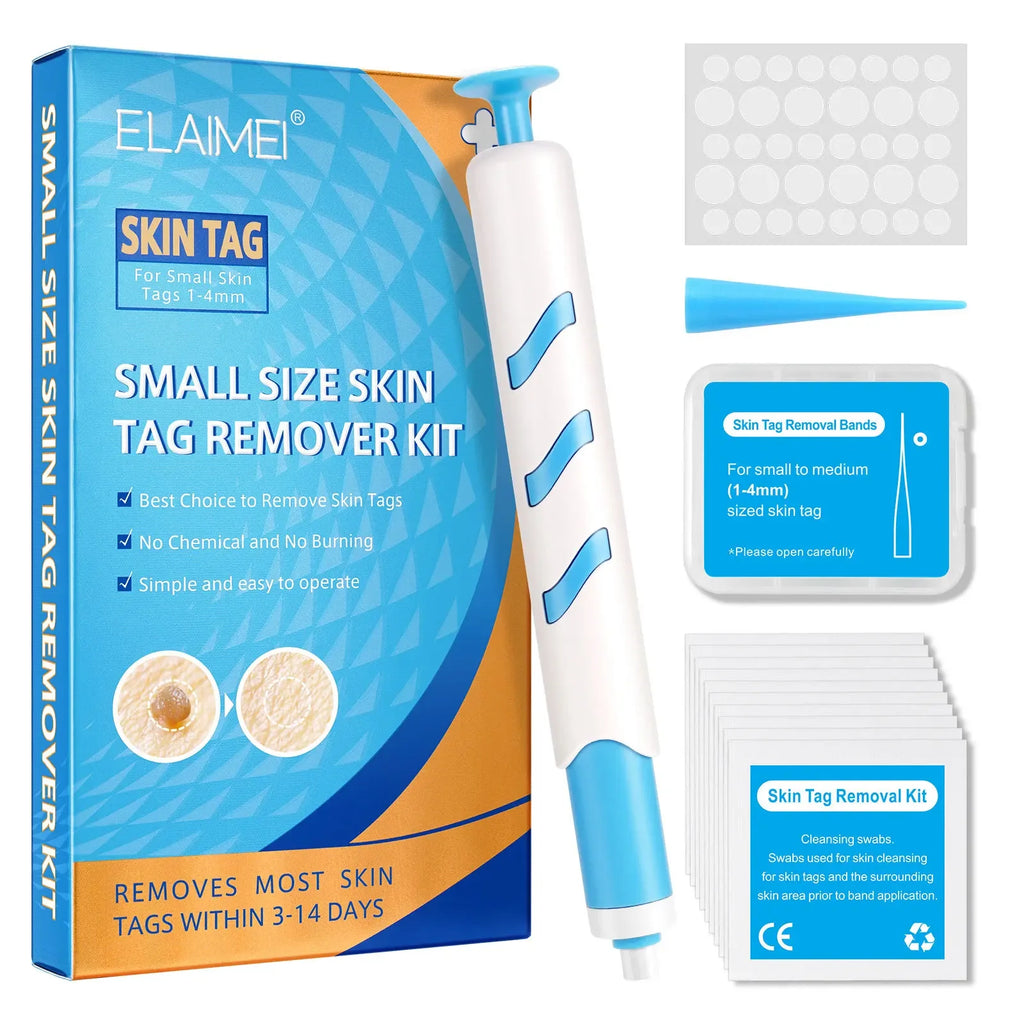 2 In1 Painless Auto Skin Tag Mole Wart Removal Kit Cleaning Tools Face Skin Care Body Wart Dot Treatments Remover Beauty Health