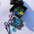 Gift Box Set Cute Fitness Dumbbell Keychain For Women Gym Bag Charm Mini Barbell Key Ring Motivational Workout Gift