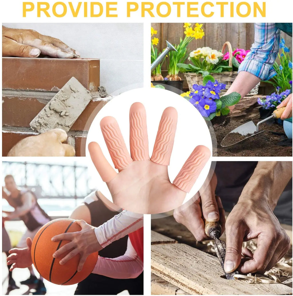 2Pcs/Pair 2Colors Silicone Finger Protector Spiral Protective Cover Non-Slip Waterproof Hand Injury Protection Health Care Tools