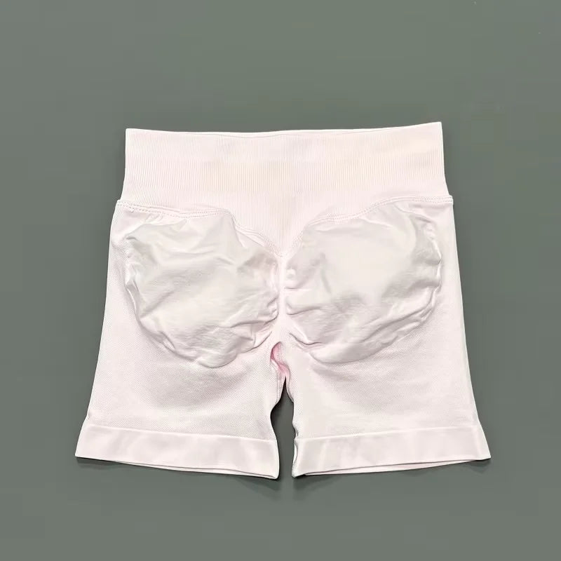 HISTELLO Impacts Shorts 4.5" Women Fitness Sports Biker Shorts Low Waist Gym Short Workout Scrunch Butt Yoga Seamless Leggings