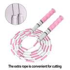 Segmented Jump Rope With Soft Bead Handles Tangle Free Design Adjustable School Sports Kids Home Fitness Training