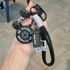 Fitness Keychain Barbell Keychain Silicone Weight Plate Gift For Gym Lovers Weightlifting Enthusiasts