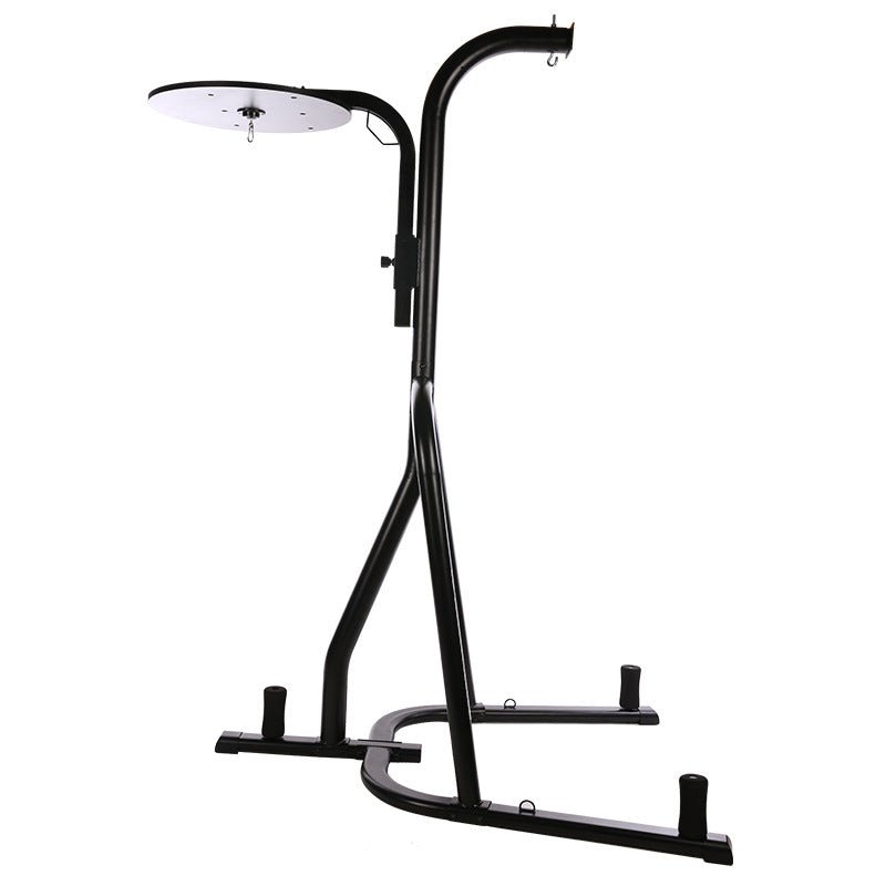 Boxing Sandbag Hanging Rack for Home Gym, Vertical Sanda Sandbag Tumbler Shelf, Black Steel - Muliva
