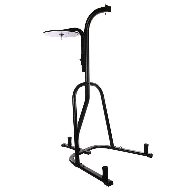 Boxing Sandbag Hanging Rack for Home Gym, Vertical Sanda Sandbag Tumbler Shelf, Black Steel - Muliva