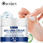 60% Urea Foot Cream for Cracked Heels & Dry Skin - Intensive Moisturizing Treatment, Callus Remover, Diabetic Foot Care.