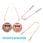 ●1PCS Copper Tongue Scraper Men Women Toothbrush Dental Oral Care Hygiene Health Care Tool Cleaner Scraper
